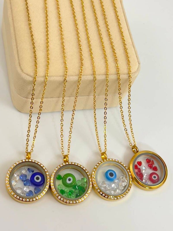 RVS Medaillon Nazar Ketting