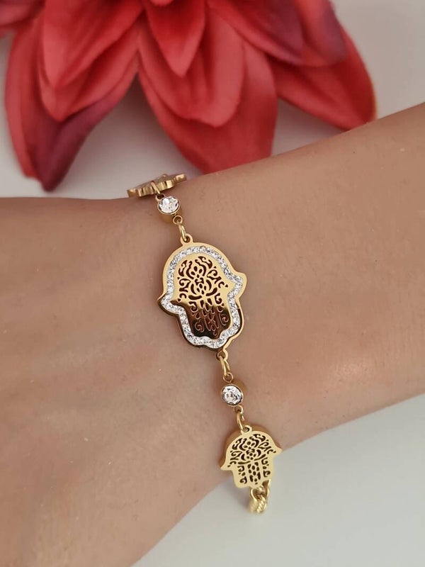Rvs Hamsa Armband