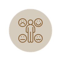 Symbolgrafik für Männer, emotionale Belastung, innere Anspannung und persönliche Gefühle.