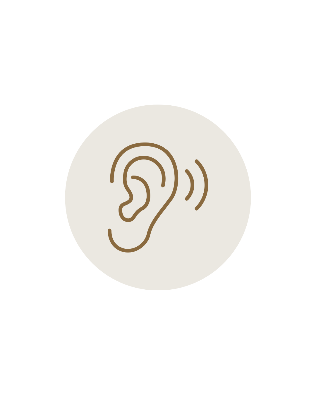 Symbolisches Ohr für Misophonie, starke Reizreaktionen und emotionale Anspannung durch Geräusche.
