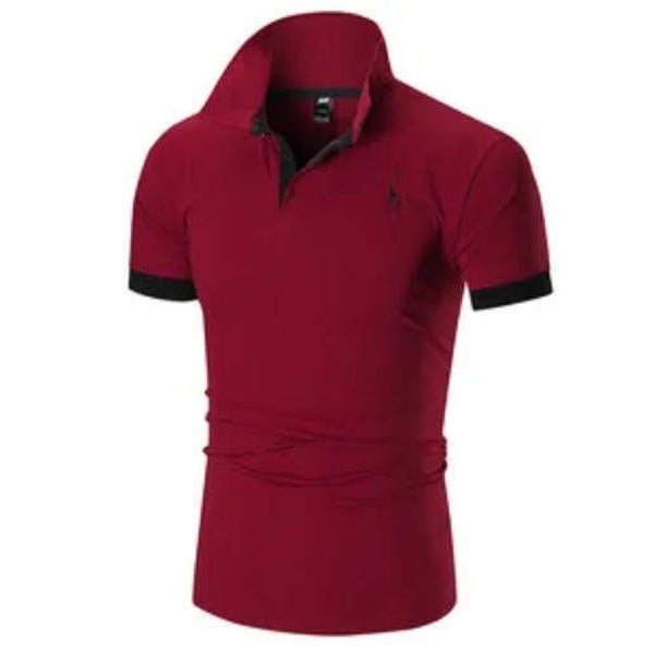 Solid color polo shirt