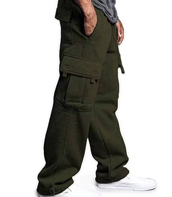 Solid color cargo pants