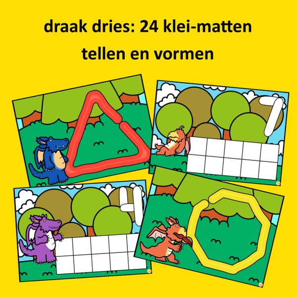 Draak Dries: 24 klei-mattem