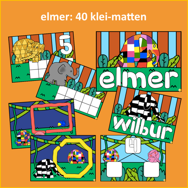 Elmer: 40 klei-matten