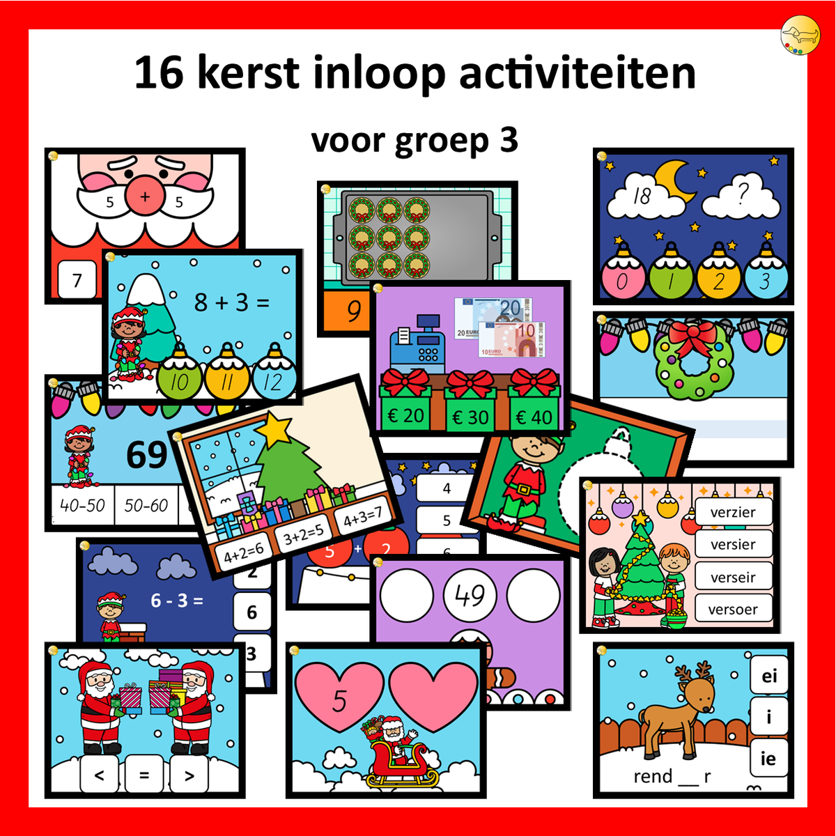 Kerst 16 inloop activiteiten voor groep 3 | Juf Joyce Kuenen
