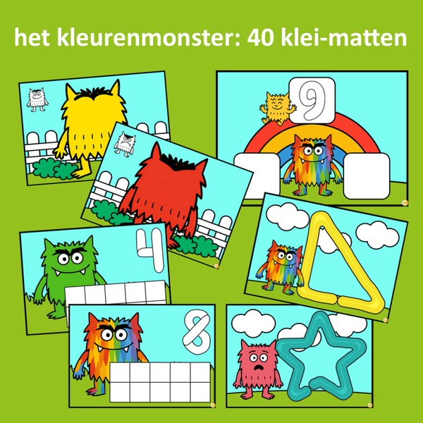 Het Kleurenmonster: 40 klei-matten