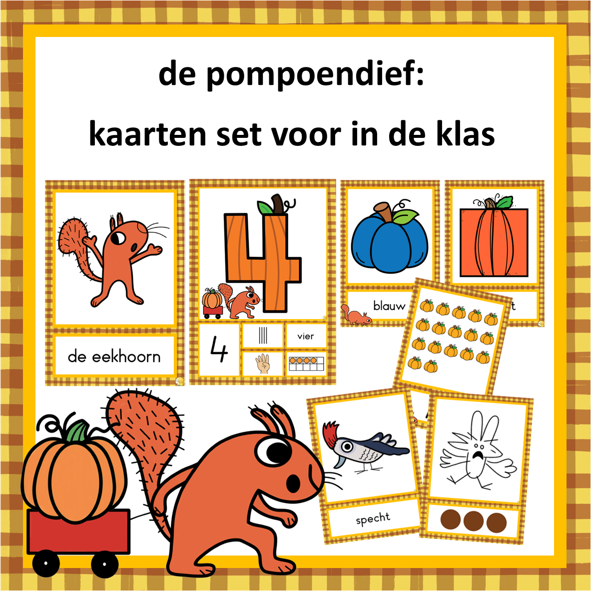 De Pompoendief kaarten set voor in de klas