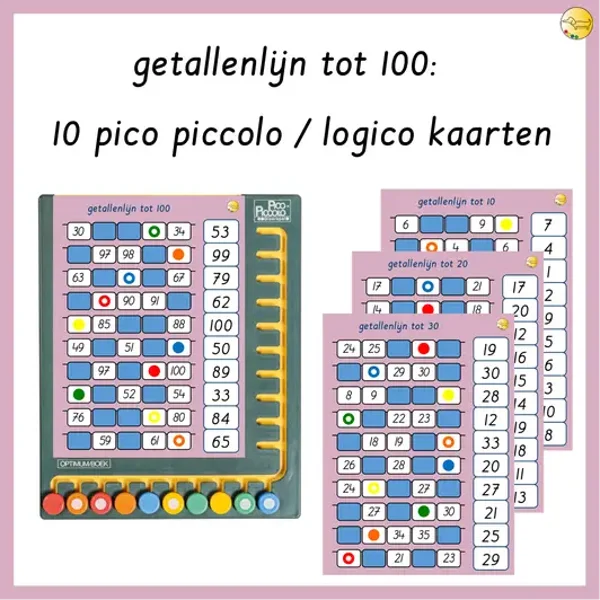 Getallenlijn tot 100 Pico Piccolo kaarten