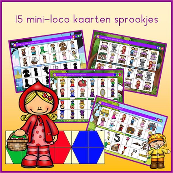 15 loco kaarten sprookjes