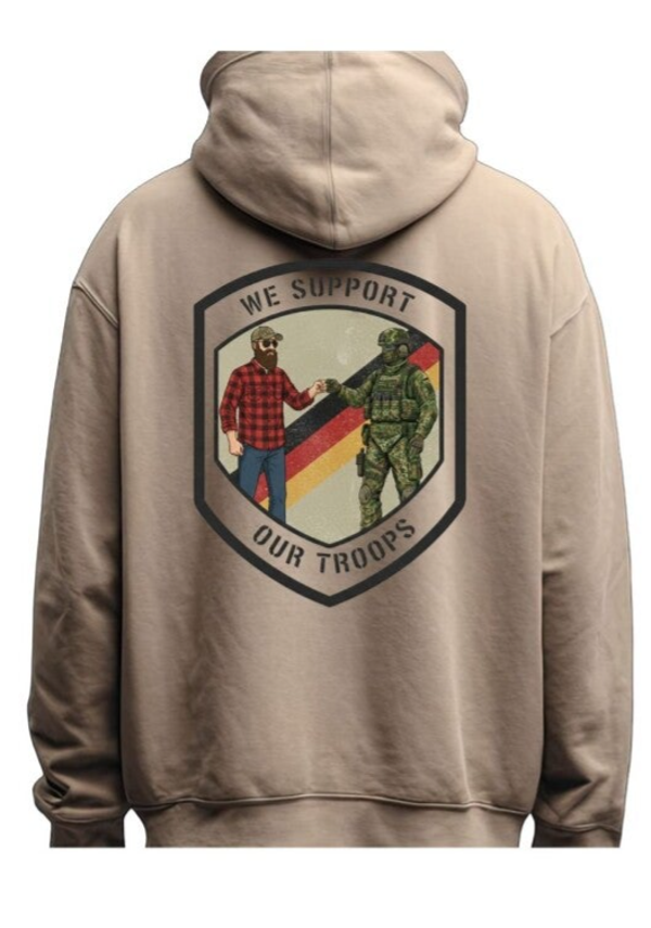THIN GREEN LINE Hoodie "WE SUPPORT OUR TROOPS"