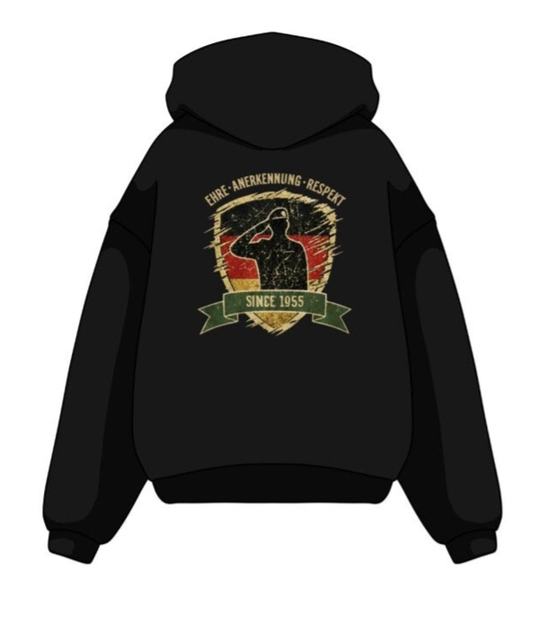THIN GREEN LINE Zip-Hoodie "EHRE-ANERKENNUNG-RESPEKT"