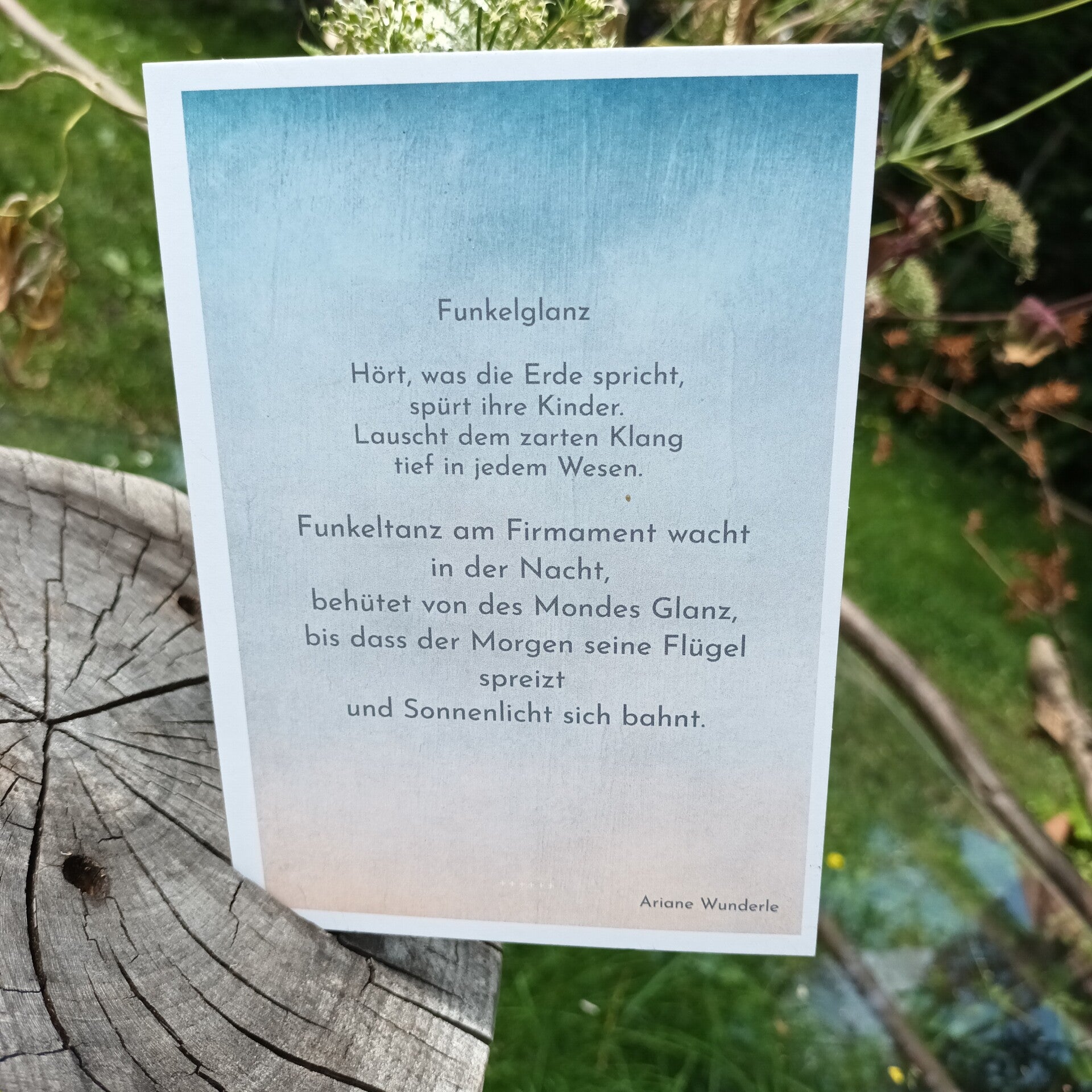 Künstler Postkarte "FunkelGlanz"