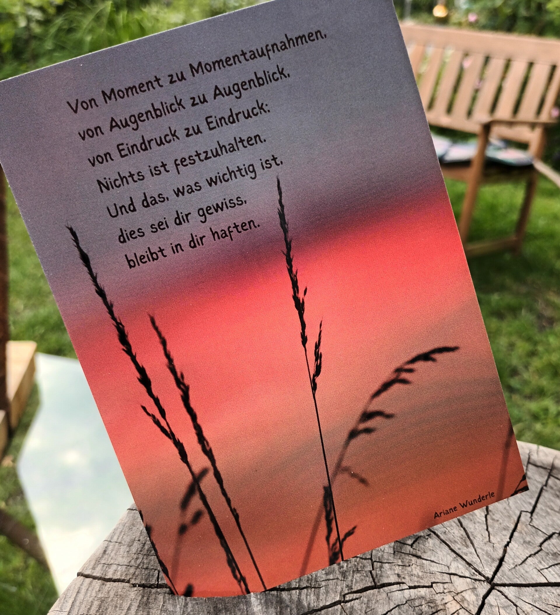 Künstler Postkarte "Momentaufnahme"