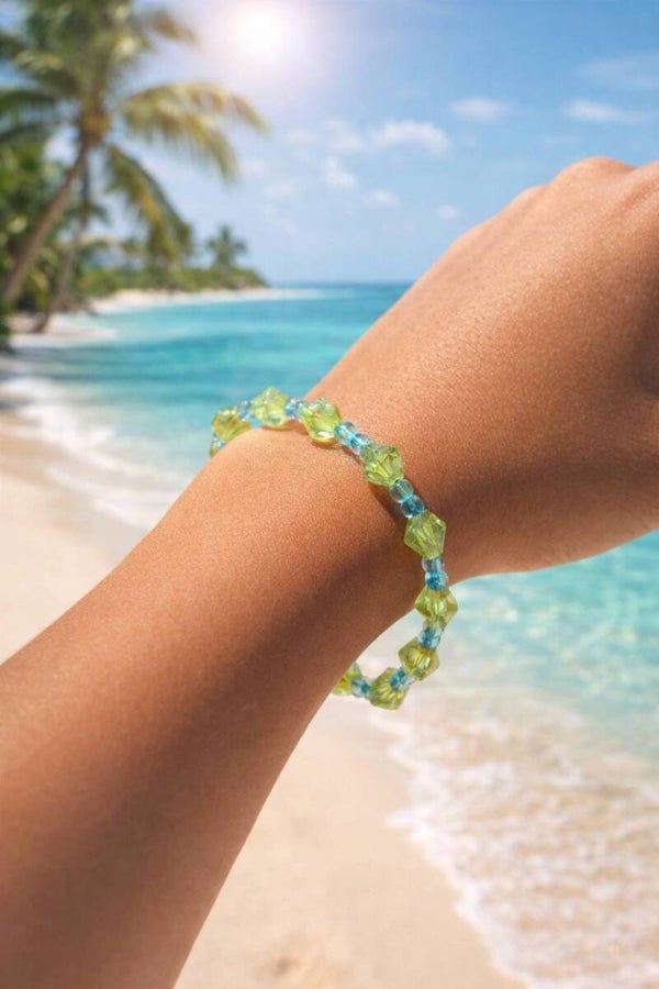 Bransoletka wakacyjna handmade 🌊💚 unikat, lato vibe