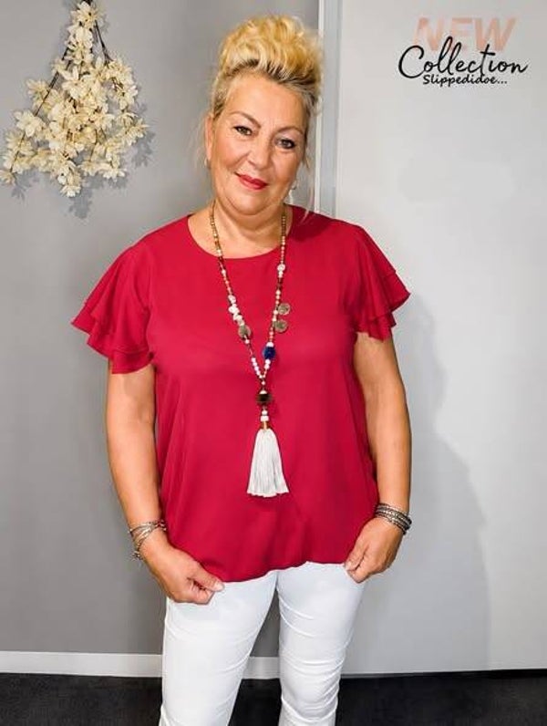 ballonblouse met vlindermouw