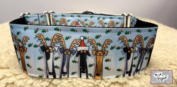 Kerst martingale halsband