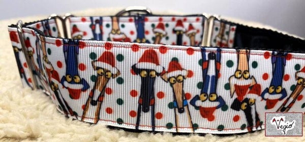 Kerst martingale halsband