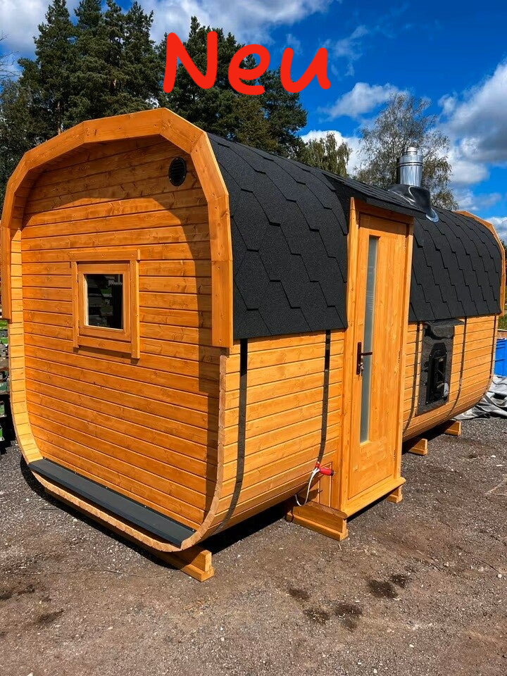 Sauna IGLU 4 m | Außensauna aus Fichte mit Ruhebereich – 8.300 €