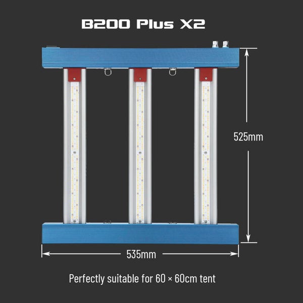 B200 Plus X2 200W Gezieltes Vollspektrum-LED-Wachstumslicht