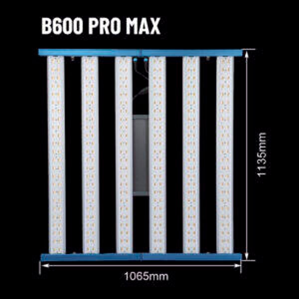 B600 PRO MAX 720W LED-Pflanzenlampe mit zwei Lichtkanälen für alle Wachstumsphasen