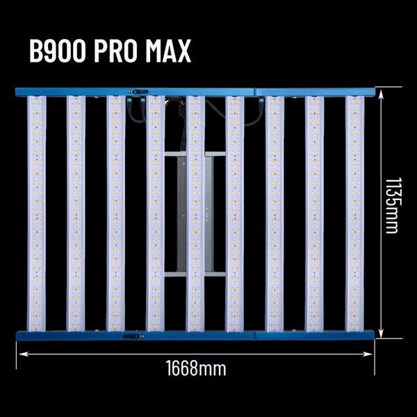 B900 PRO MAX 1050W LED-Pflanzenlampe mit zwei Lichtkanälen für alle Wachstumsphasen