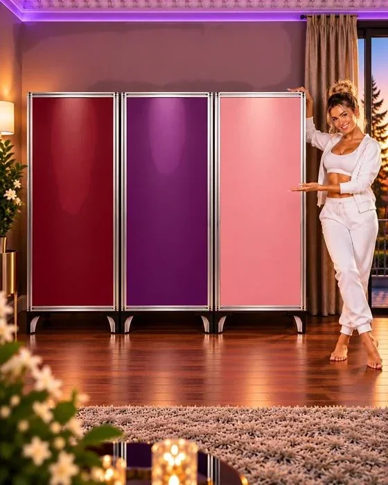 Ladies Edition in Bordeauxrot, Lila und Rosé, Produktillustration von der bestehenden Website