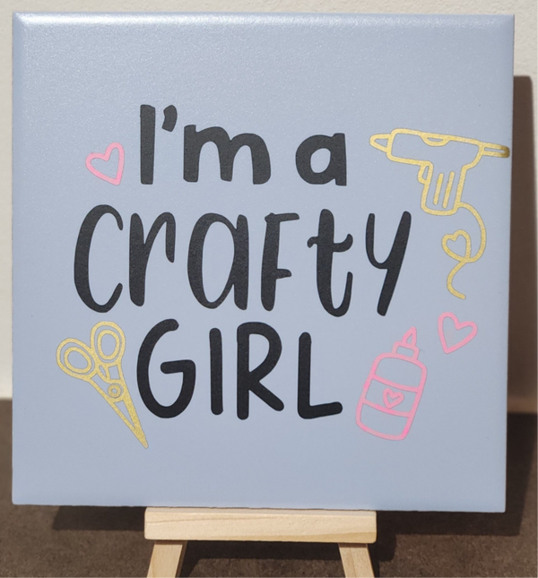 Tegeltje Crafty girl