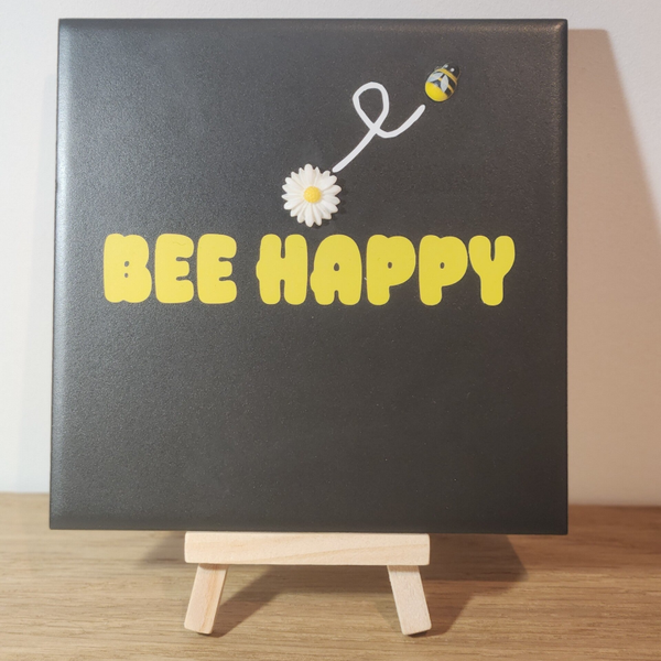 Tegeltje Bee Happy