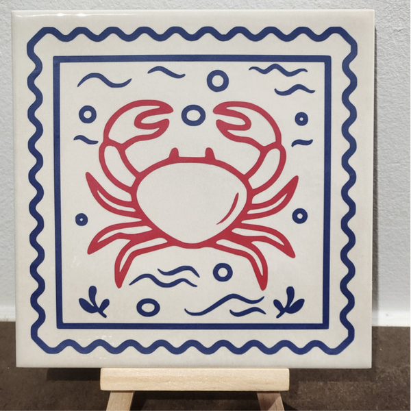 zomer tegeltje crab
