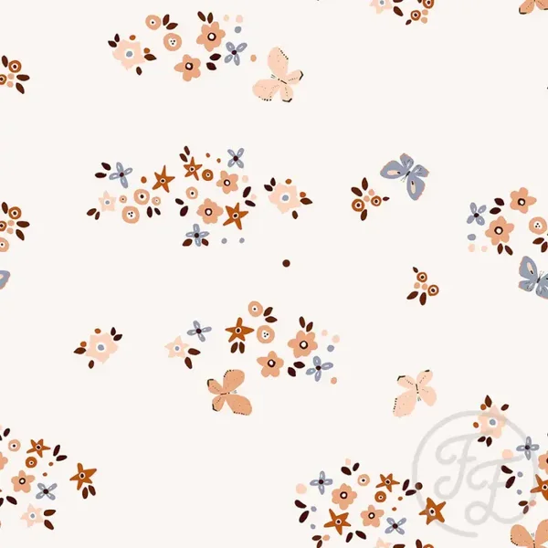 Stof bloemen/vlinders