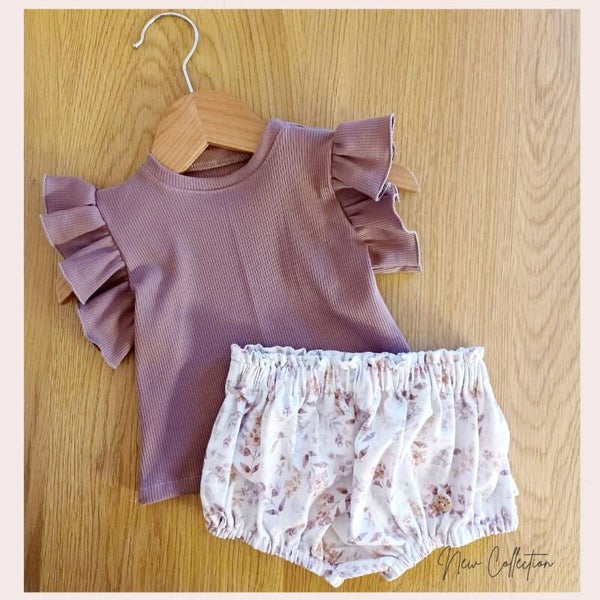 Bloomer bloemen paars/camel