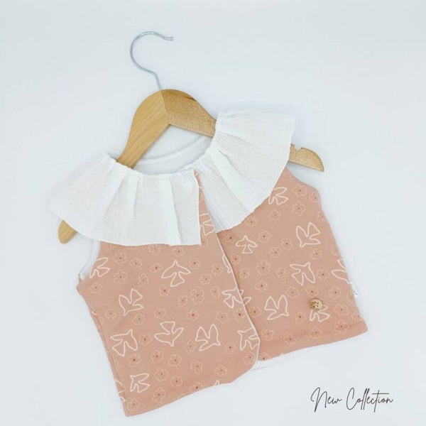 Jasje zonder mouwen vogeltjes