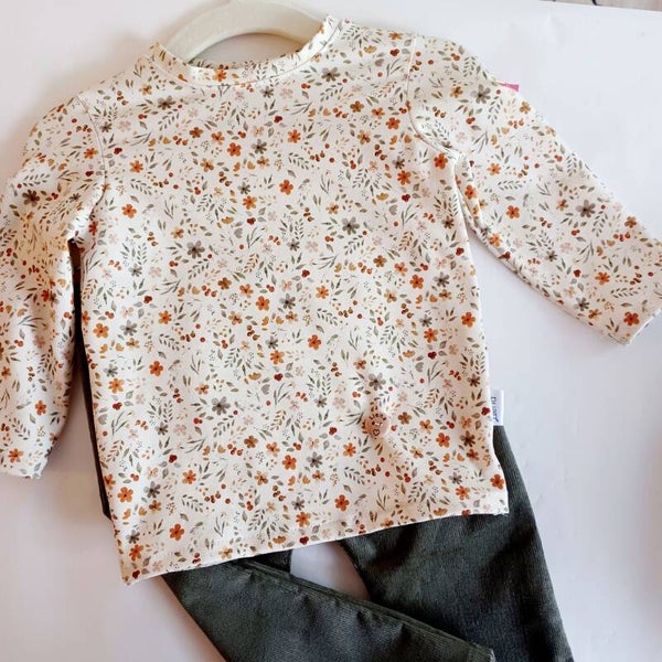 Tshirt bloemen groen