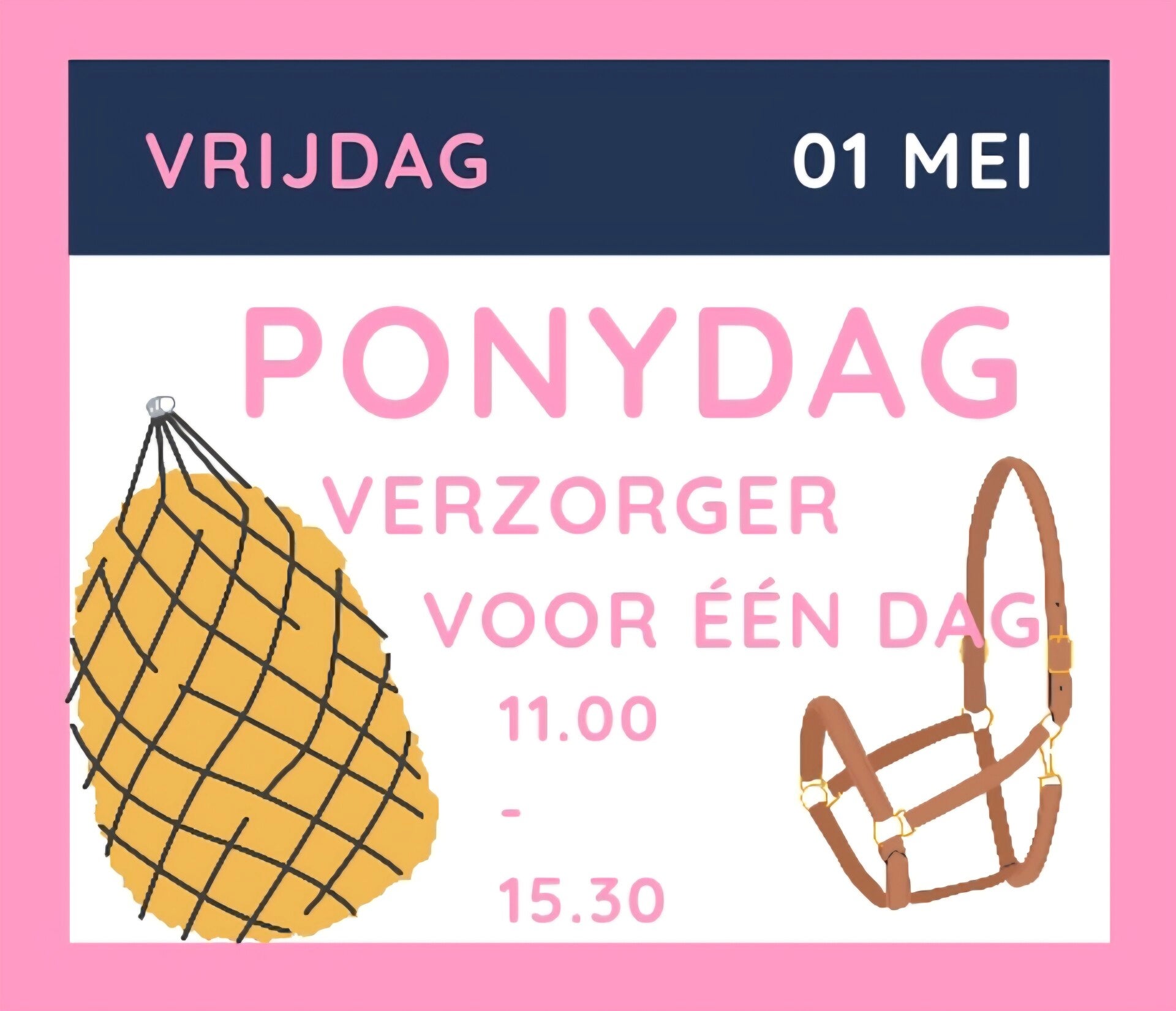 Ponydag 1 mei  MEIVAKANTIE