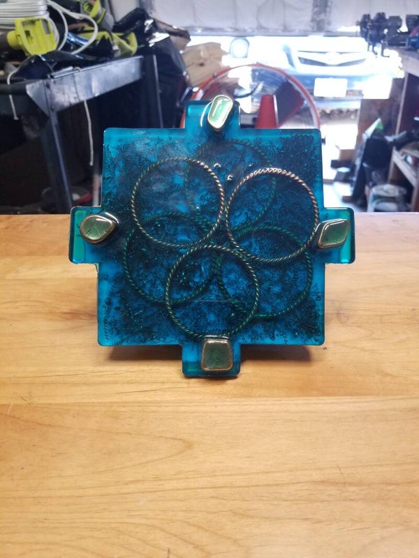 Sky Blue Mayan Step Pyramid