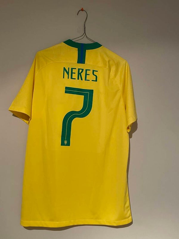 Brazil 2018 home shirt #7 Neres