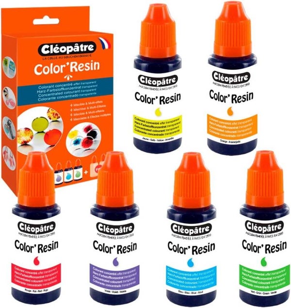 Cléopâtre - COL15x6 - Color'Resin - Colorant Résines - Assortiment de couleurs - Boîte de 6 x 15g