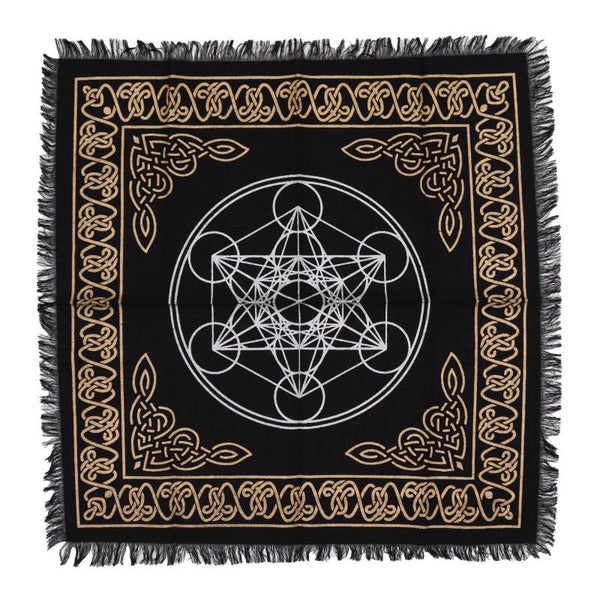 Tissu d'Autel Frangé - Carte des Chakras