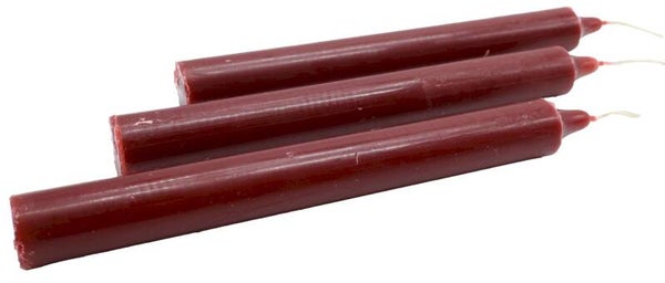 Bougie Teintée Masse 22cm - Bordeaux