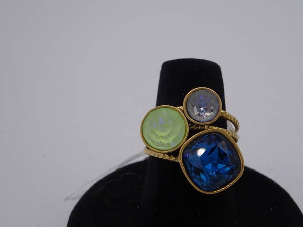 Bague chrystal 3 couleurs