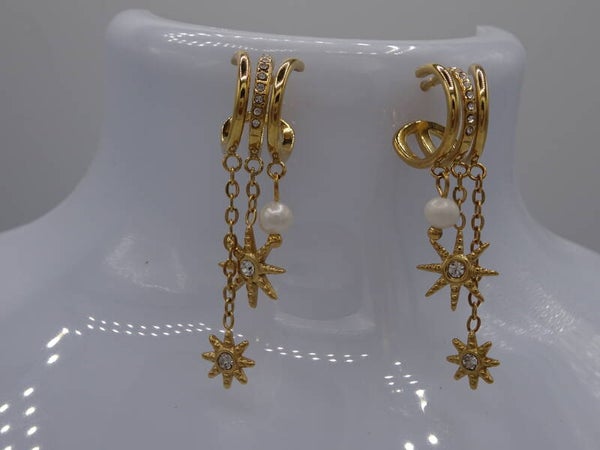 Boucle d'oreilles 2 étoiles