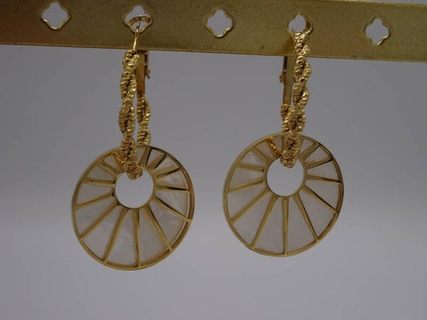 Boucle d'oreilles ombre nacré