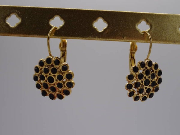 Boucle d'oreilles multi brillant noir