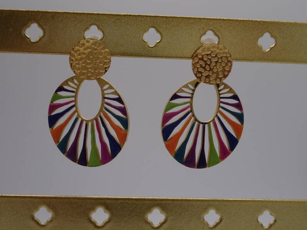 Boucle d'oreilles multi couleurs