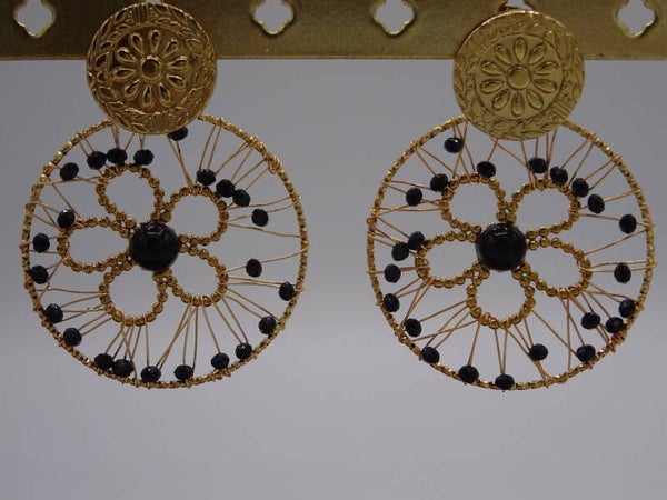 Boucle d'oreilles type attrape rêve