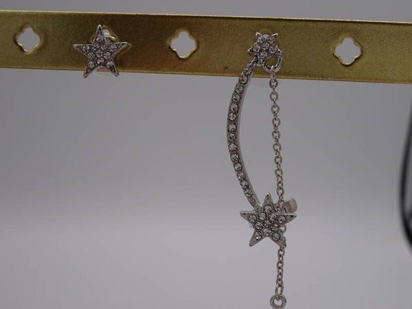 Boucle d'oreilles double avec étoile