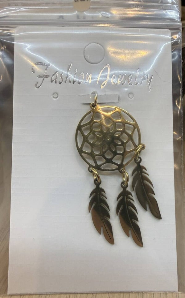 Pendentif Doré Attrape rêve