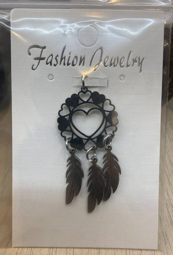 Pendentif Doré Attrape rêve Coeur