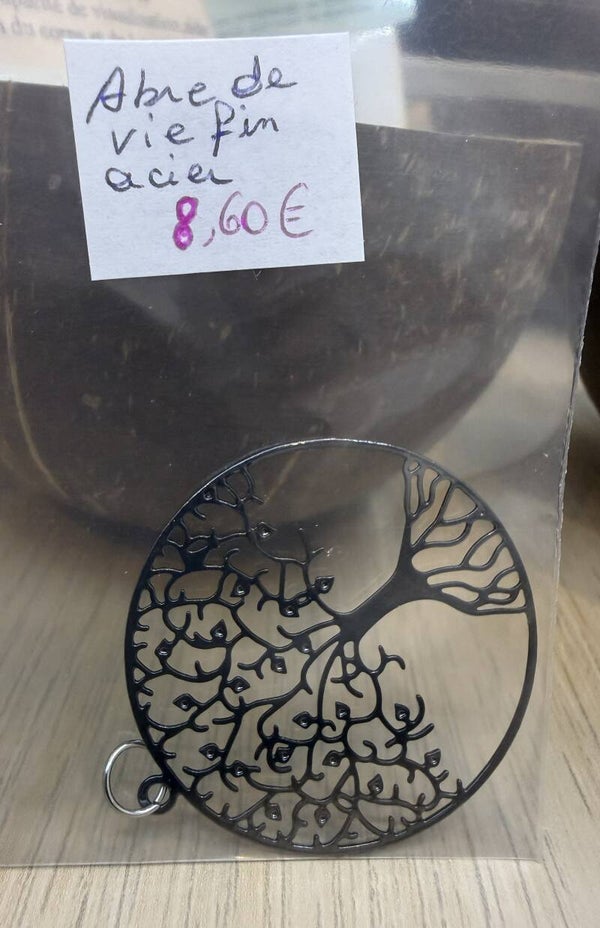 Pendentif Arbre de Vie fin acier