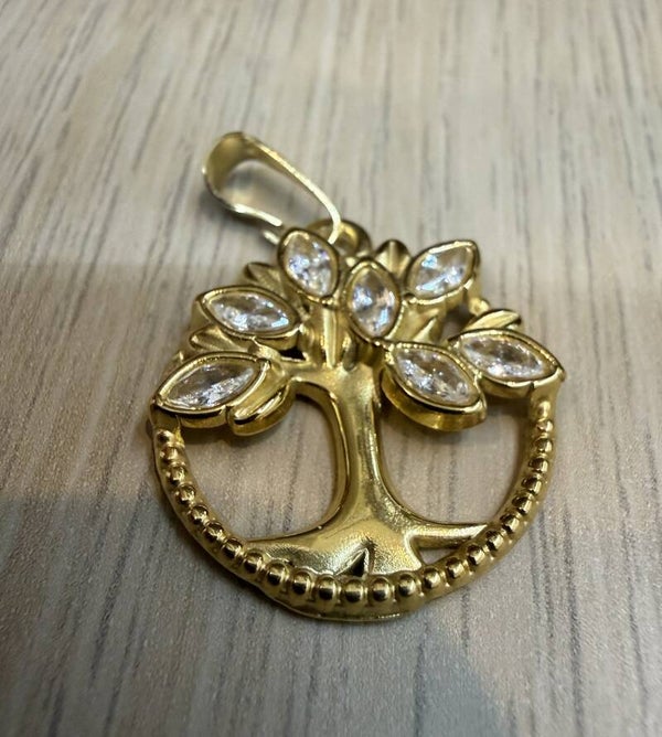 Pendentif Doré Arbre de Vie Strass